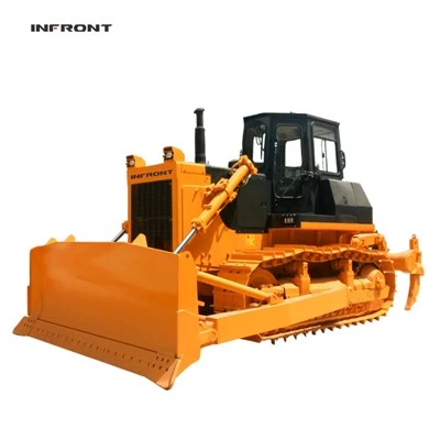Bulldozer usado en tierra seca