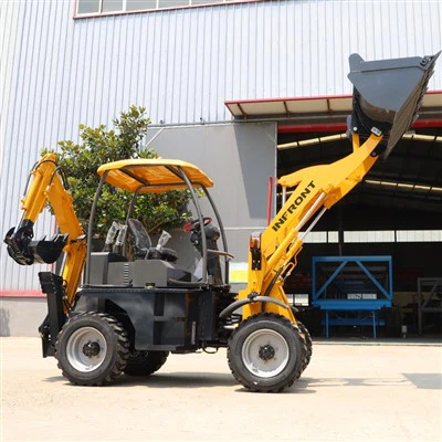 Pequeña retroexcavadora